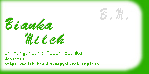 bianka mileh business card